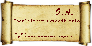 Oberleitner Artemíszia névjegykártya